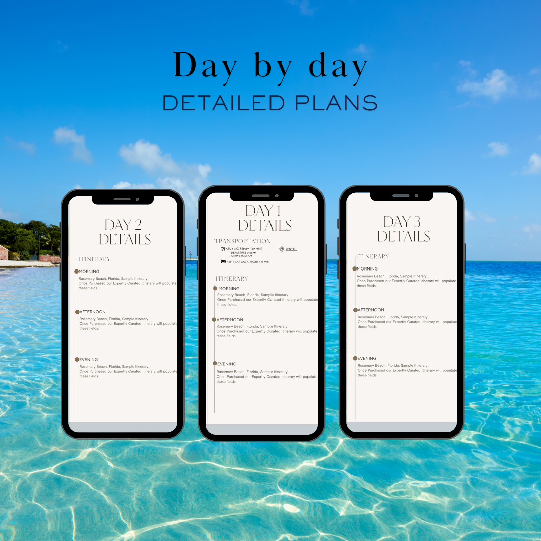 Key West Florida 3 day planned travel itinerary