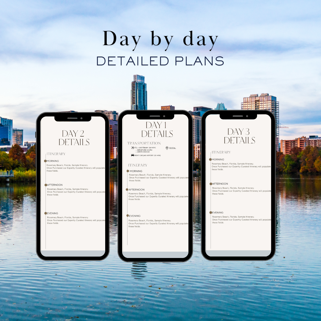  Austin Texas 3 day planned travel itinerary