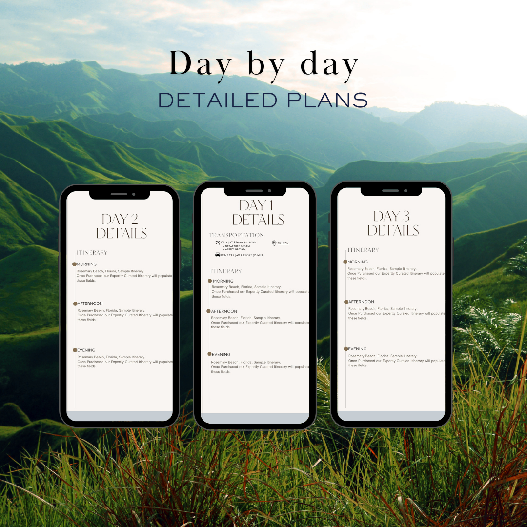 Blue Ridge GA 3 day planned travel itinerary