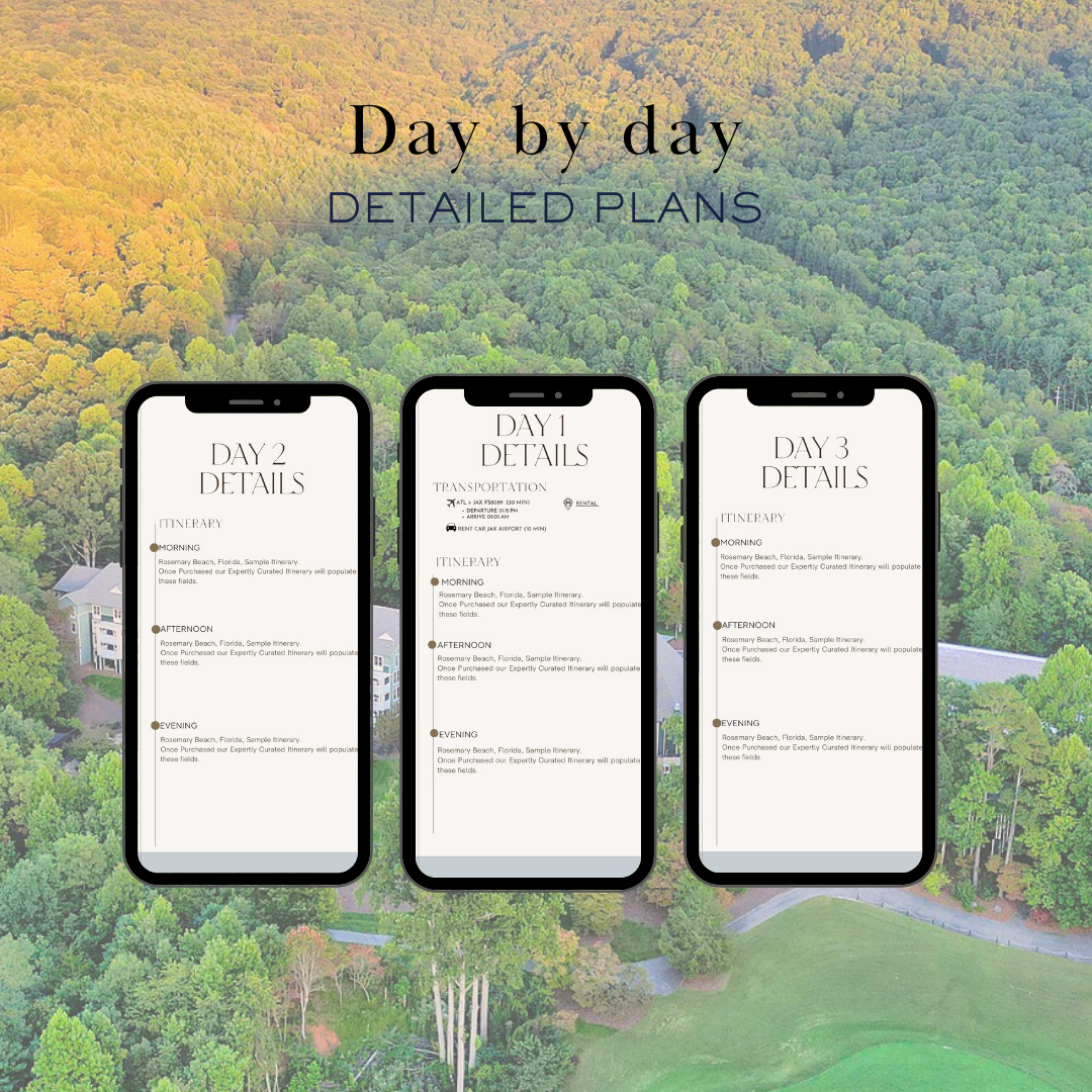 BrassTown Valley Resort & Spa, 3 day Itinerary