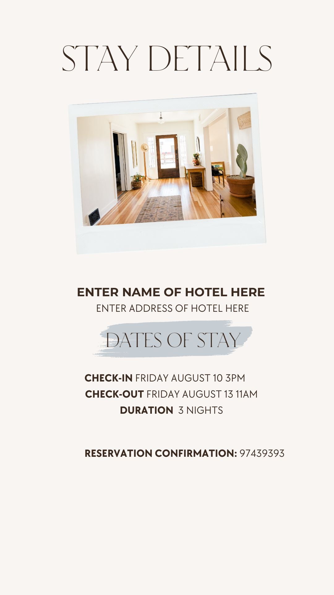 Key West Sample Itinerary hotel details page